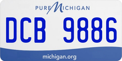 MI license plate DCB9886