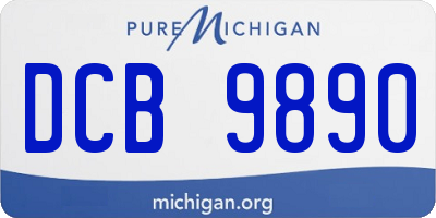 MI license plate DCB9890