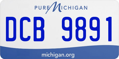 MI license plate DCB9891