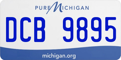 MI license plate DCB9895