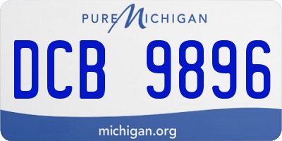 MI license plate DCB9896