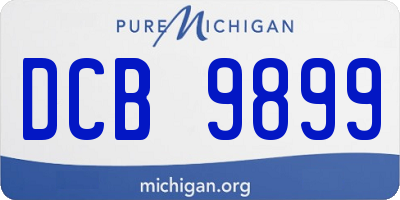 MI license plate DCB9899