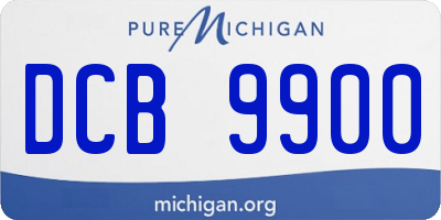 MI license plate DCB9900