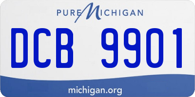 MI license plate DCB9901