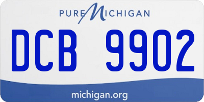 MI license plate DCB9902