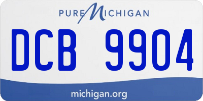MI license plate DCB9904