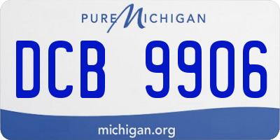 MI license plate DCB9906