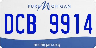 MI license plate DCB9914