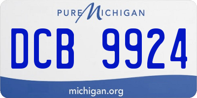 MI license plate DCB9924