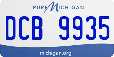 MI license plate DCB9935