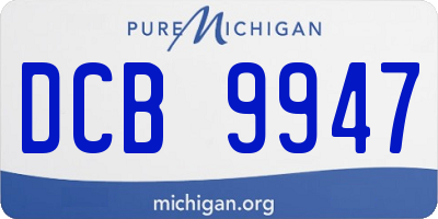 MI license plate DCB9947