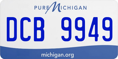 MI license plate DCB9949