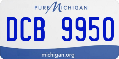 MI license plate DCB9950