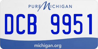 MI license plate DCB9951