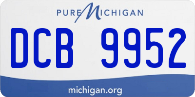 MI license plate DCB9952