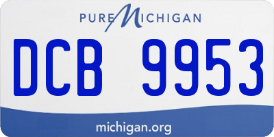 MI license plate DCB9953