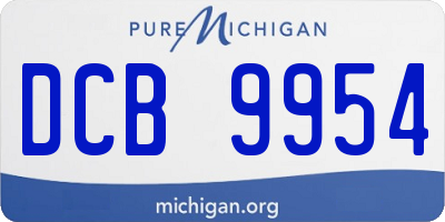 MI license plate DCB9954