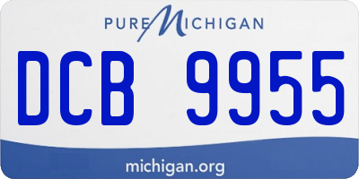 MI license plate DCB9955