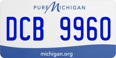 MI license plate DCB9960