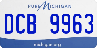 MI license plate DCB9963