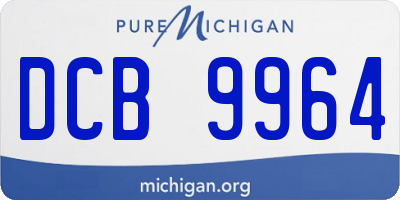 MI license plate DCB9964