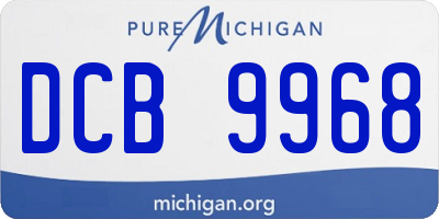 MI license plate DCB9968