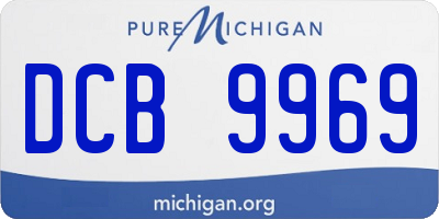 MI license plate DCB9969