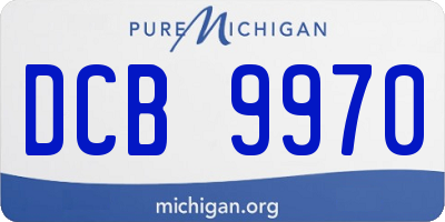 MI license plate DCB9970