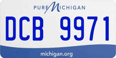 MI license plate DCB9971