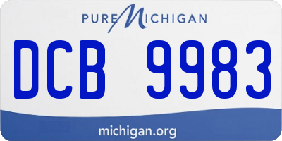 MI license plate DCB9983