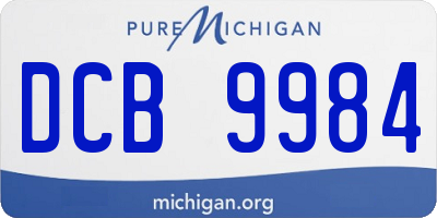 MI license plate DCB9984