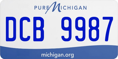 MI license plate DCB9987