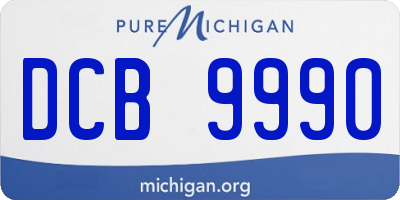 MI license plate DCB9990