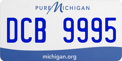 MI license plate DCB9995