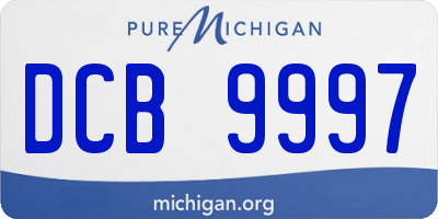 MI license plate DCB9997