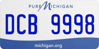 MI license plate DCB9998