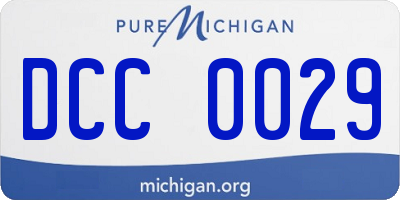 MI license plate DCC0029