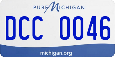 MI license plate DCC0046
