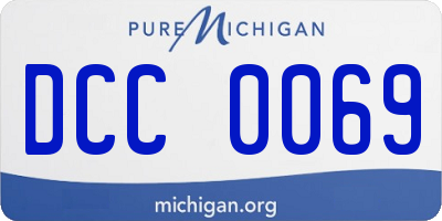 MI license plate DCC0069