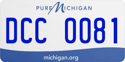MI license plate DCC0081