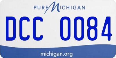 MI license plate DCC0084