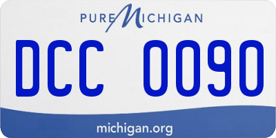 MI license plate DCC0090