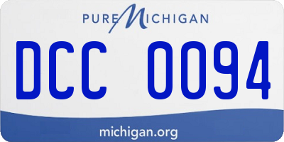 MI license plate DCC0094