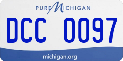 MI license plate DCC0097