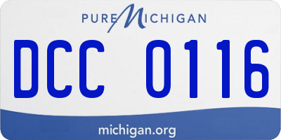MI license plate DCC0116