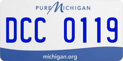 MI license plate DCC0119