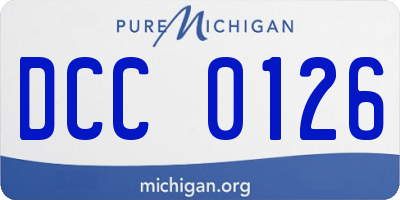 MI license plate DCC0126