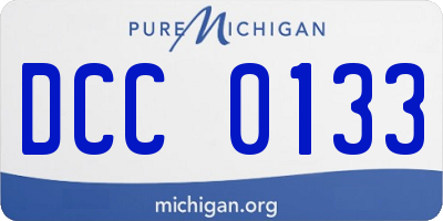 MI license plate DCC0133