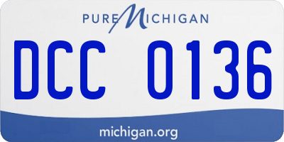 MI license plate DCC0136