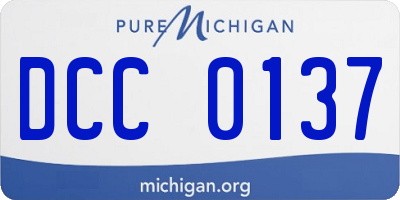 MI license plate DCC0137